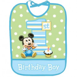 Mickey Mouse 1st Birthday Bib