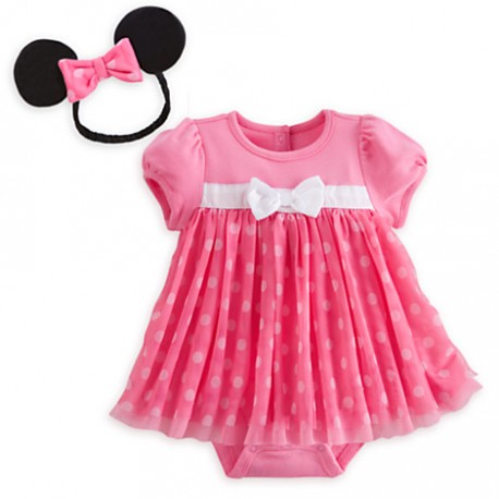 Minnie Mouse Pink Disney Cuddly Bodysuit Costume for Baby