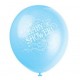 Baby Shower 12' Blue Latex Balloons (6 count)