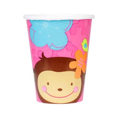 Floral Monkey Cups (8-pack)