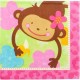 Floral Monkey Beverage Napkins (16-pack)