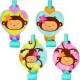 Floral Monkey Party Blowers (8-pack)