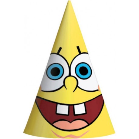 SpongeBob Paper Cone Hats (8 Pack)