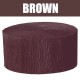 Solid Crepe Streamers (Brown)