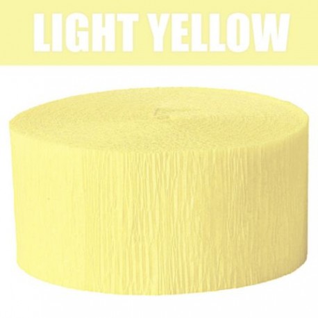 Solid Crepe Streamers (Light Yellow)