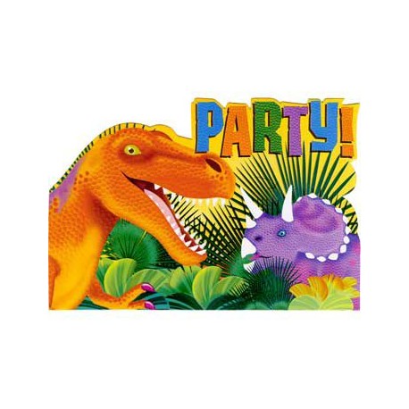 Dinosaur Party Invitations (8-pack)