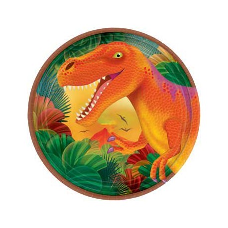 Dinosaur Party Cake Plates (8-pack)