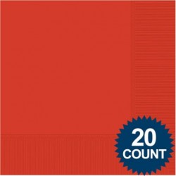 Red 3-Ply Luncheon Napkins, 20 ct.