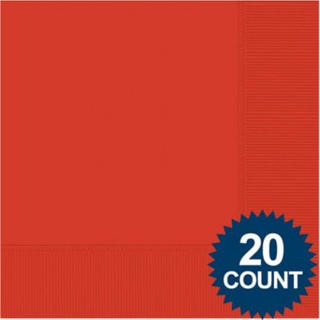 Red 3-Ply Luncheon Napkins, 20 ct.