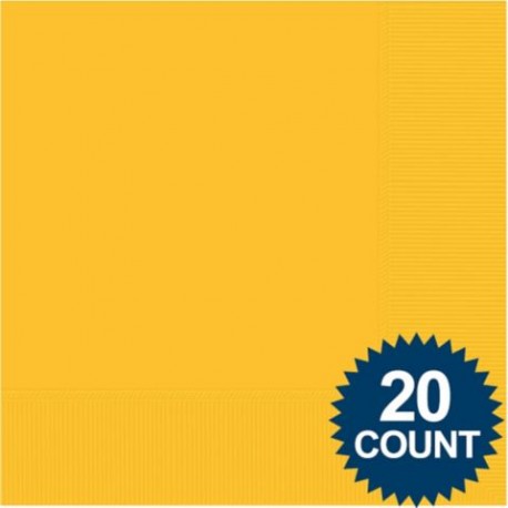 Bright Yellow 3-Ply Luncheon Napkins, 20 ct.