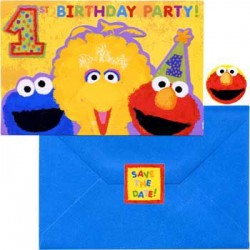 Sesame Street 1st Birthday Invitations (20-pack)