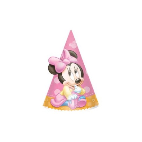 Minnie's 1st Birthday Party Hats (8-pack)