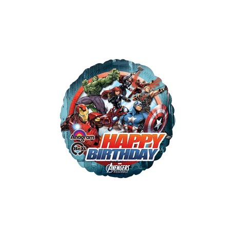 18 IN. AVENGERS ANIMATED HAPPY BIRTHDAY BALLOON