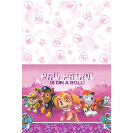 Paw Patrol Pink Plastic Table Cover