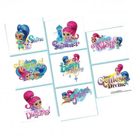 Shimmer and Shine Tattoo sheet