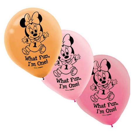 Minnie 1st Birthday 15pack balloons