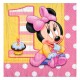 Minnie 1st Birthday napkins 13 inch