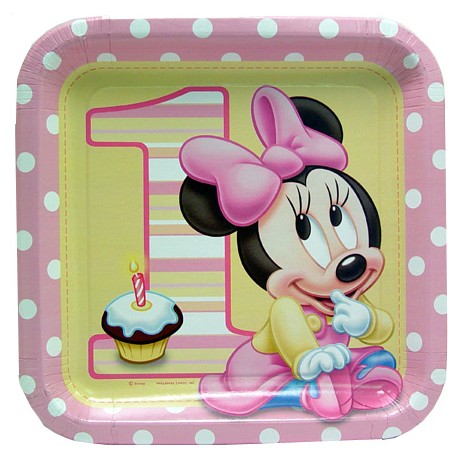 Minnie 1st Birthday dinner plates