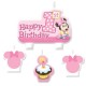 Minnie Mouse 1st Birthday Candle Set (4 Pack)