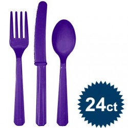 Purple Cutlery Set