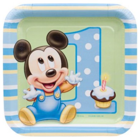 Mickeys 1st Cake Plates