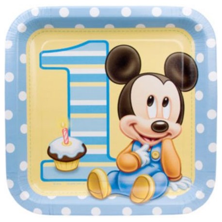 Mickeys 1st Dinner Plates (8 pack)