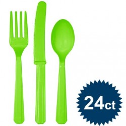 Lime Green Cutlery Set