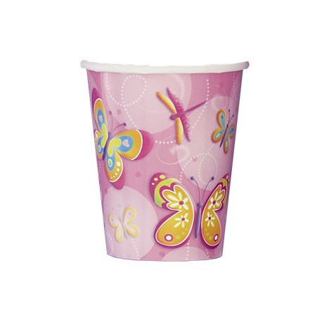 Pink Butterfly Party Cups