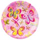 Pink Butterfly Dinner Plates