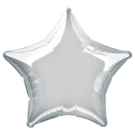 Silver Mylar Star Balloon (each)