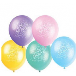 Baby Shower 12" Latex Balloons Asst.