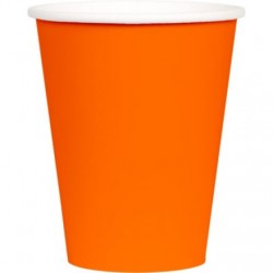 Orange 9 oz. Paper Cups, 20 Pack